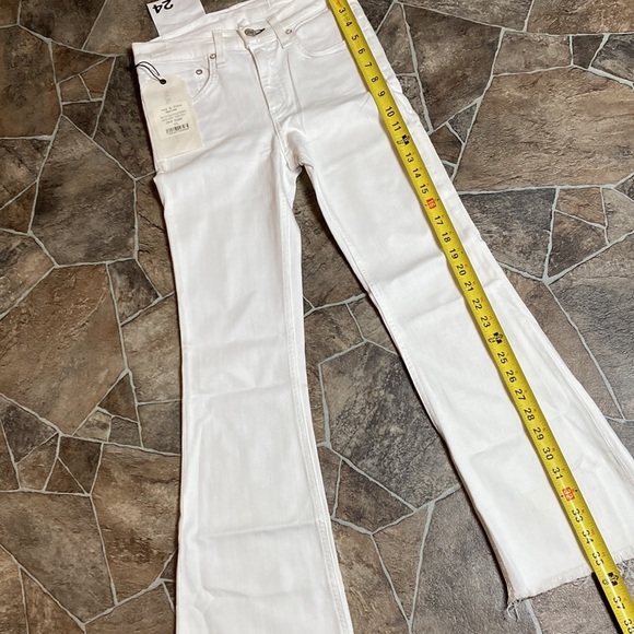 NWT Rag & Bone Crop Flare Jeans Sz 24 in White - Picture 4 of 13